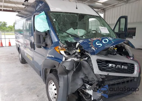 2021 Ram Promaster 3500 Cargo Van High Roof 159 Wb Ext from USA, damaged, VIN 3C6MRVJG2ME566536